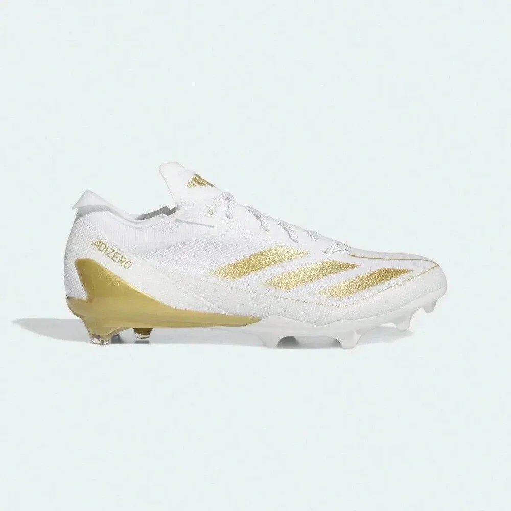 Adidas Adizero Electric IE4381 Men's Cloud White Gold Football Cleats HTAT1589